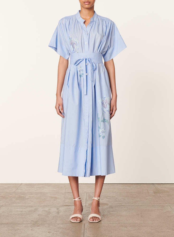 Vanessa Bruno Ciao Midi Dress Glacial Blue