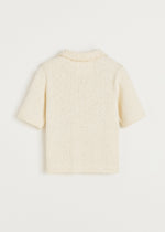 Aiayu Botan knitted polo tee - Mix Nature