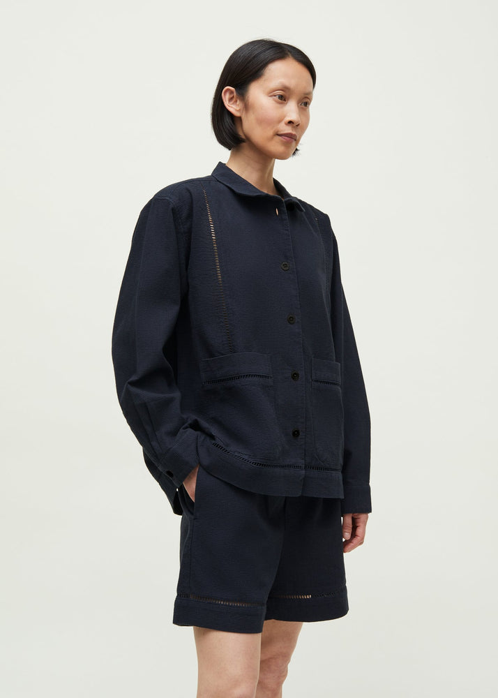 Aiayu Lucie shirt waffle - Navy