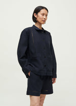 Aiayu Lucie shirt waffle - Navy