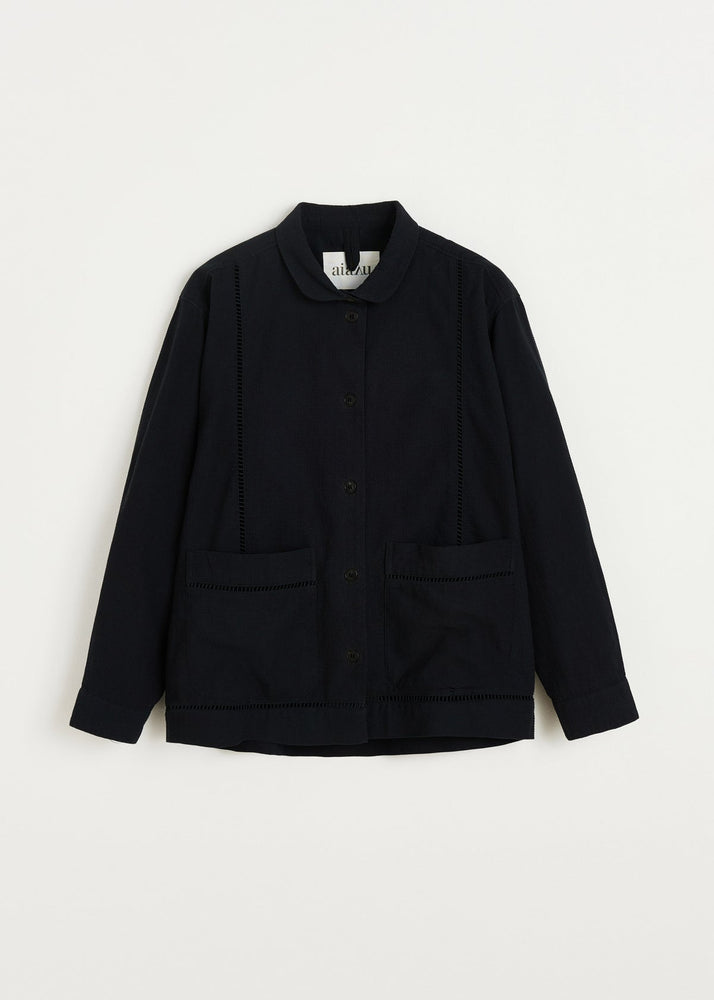 Aiayu Lucie shirt waffle - Navy