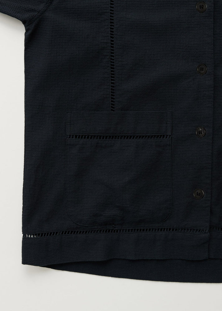 Aiayu Lucie shirt waffle - Navy