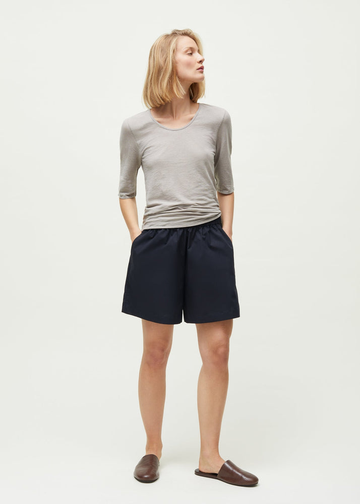 Aiayu Lulu poplin shorts - Black navy