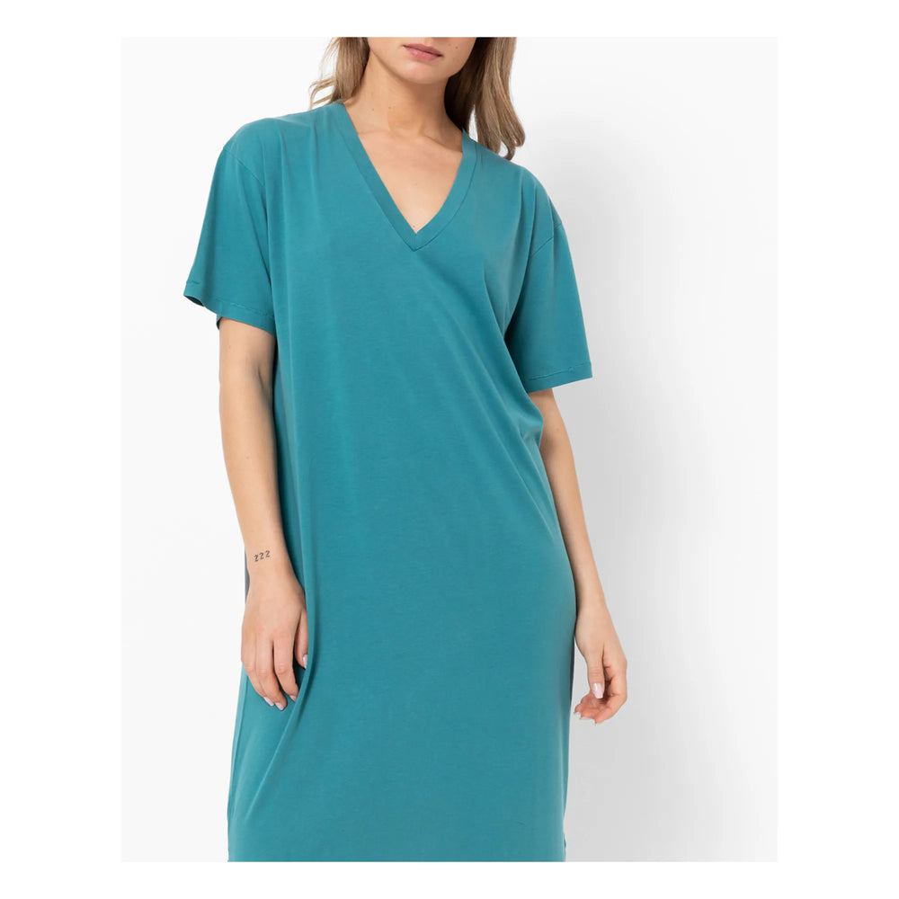 Âme  Heva T-shirt Dress | Peacock blue