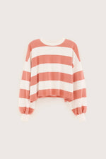 Bellerose FRANCO LONG-SLEEVE T-SHIRT Striped Piment / Shell