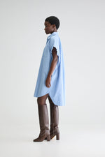 Bellerose GIANNA SLEEVELESS SHIRT DRESS Striped Blue/White