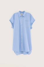 Bellerose GIANNA SLEEVELESS SHIRT DRESS Striped Blue/White