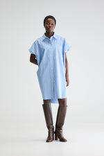 Bellerose GIANNA SLEEVELESS SHIRT DRESS Striped Blue/White