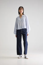 Bellerose TONKA REGULAR STRIPED BLOUSE Blue shirt / Off white