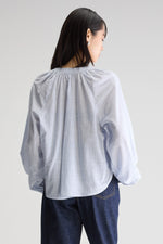 Bellerose TONKA REGULAR STRIPED BLOUSE Blue shirt / Off white