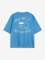 Bobo Choses Cup of Tea Oversized T-shirt Light Blue