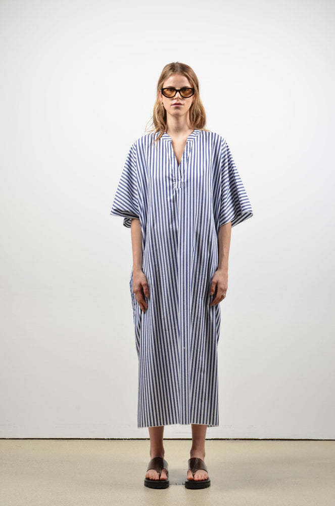 Collectors Club DARLA dress - Wide Blue Stripes