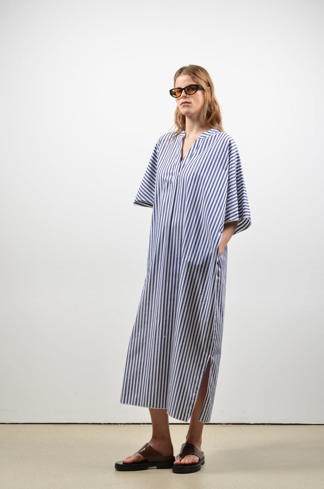 Collectors Club DARLA dress - Wide Blue Stripes