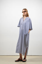 Collectors Club DARLA dress - Wide Blue Stripes