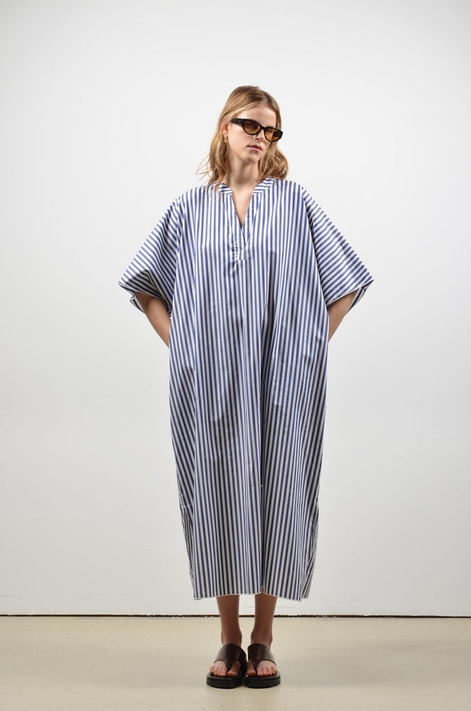 Collectors Club DARLA dress - Wide Blue Stripes