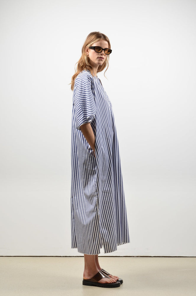 Collectors Club DARLA dress - Wide Blue Stripes