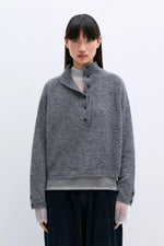 Cordera Baby Alpaca & Wool Polo Sweater Grey