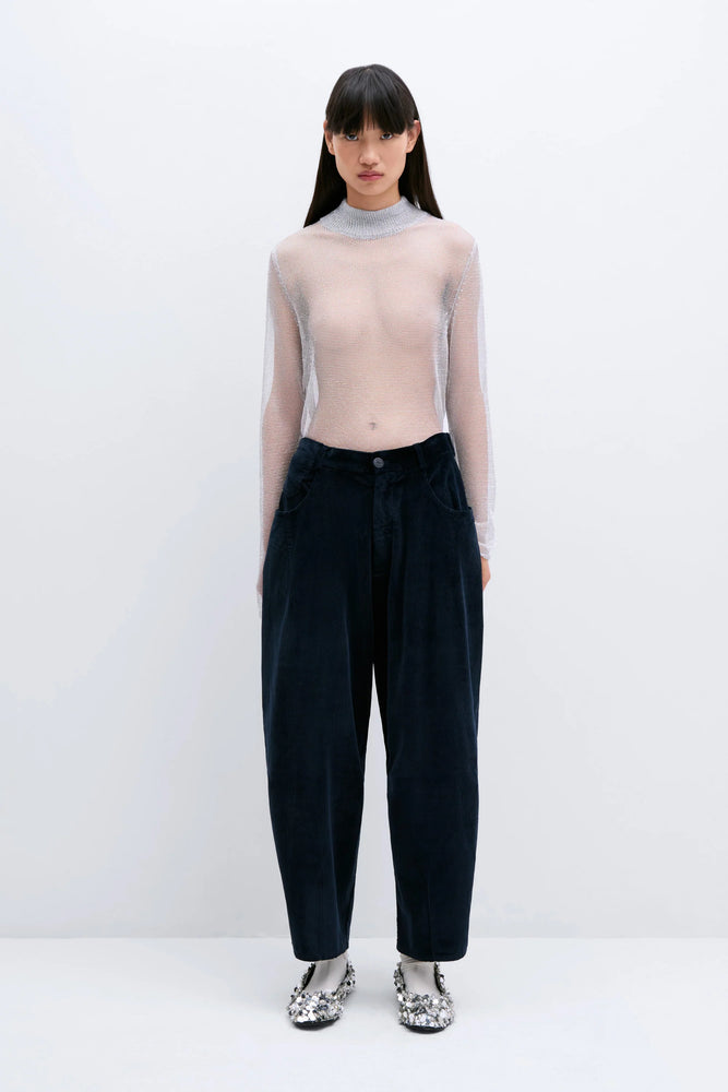 Cordera CORDUROY BAGGY PANTS NAVY