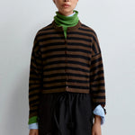 Cordera  MERINO WOOL STRIPED CARDIGAN