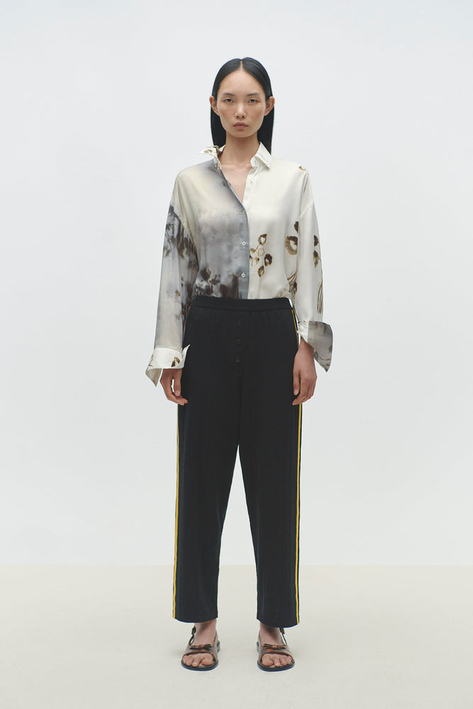 Cordera ORGANIC COTTON POINTELLE PANTS - BLACK