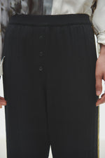 Cordera ORGANIC COTTON POINTELLE PANTS - BLACK