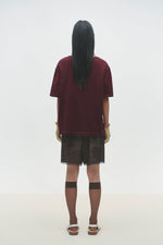 Cordera ORGANIC COTTON POINTELLE POLO - BURGUNDY