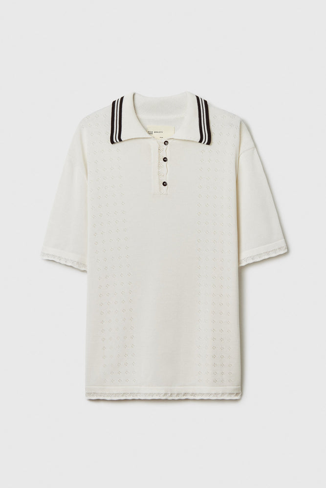 Cordera ORGANIC COTTON POINTELLE POLO - NATURAL