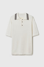 Cordera ORGANIC COTTON POINTELLE POLO - NATURAL