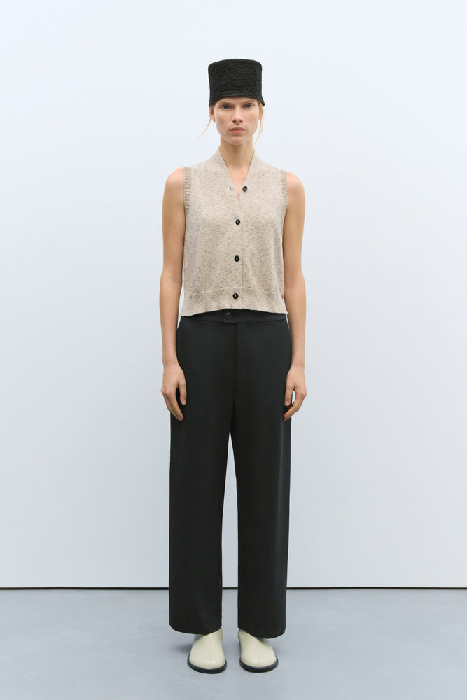 Cordera FLECKED COTTON VEST - Natural