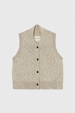Cordera FLECKED COTTON VEST - Natural