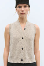 Cordera FLECKED COTTON VEST - Natural