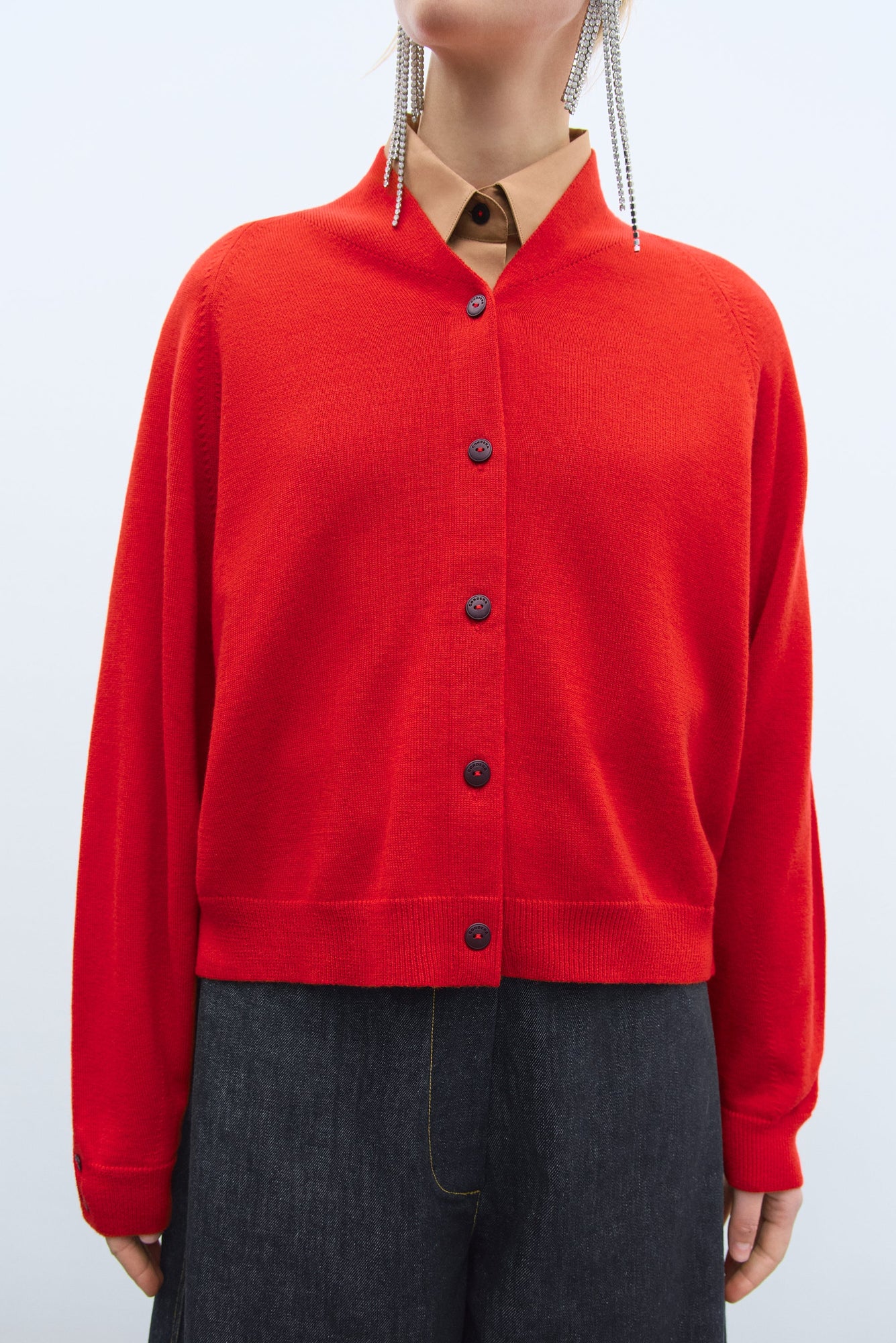 Cordera MERINO WOOL CARDIGAN - Red – Peony Rouge