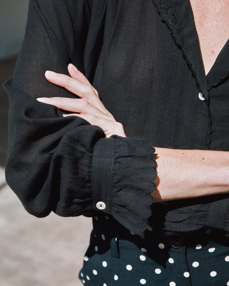 EMILE & IDA Capucine vintage blouse - Black