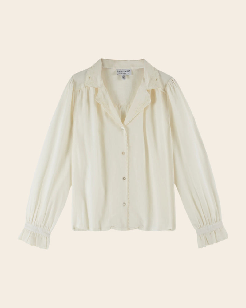 EMILE & IDA Capucine vintage blouse - Cream