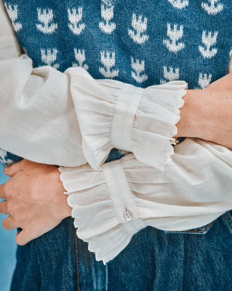 EMILE & IDA Capucine vintage blouse - Cream