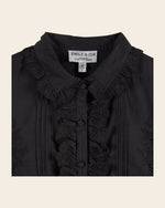EMILE & IDA Charline embroidered vintage blouse - Black