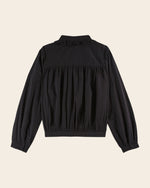 EMILE & IDA Charline embroidered vintage blouse - Black
