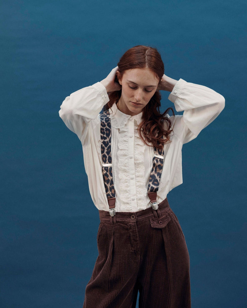 EMILE & IDA Charline embroidered vintage blouse - Cream