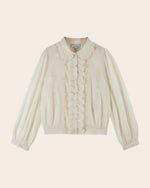 EMILE & IDA Charline embroidered vintage blouse - Cream