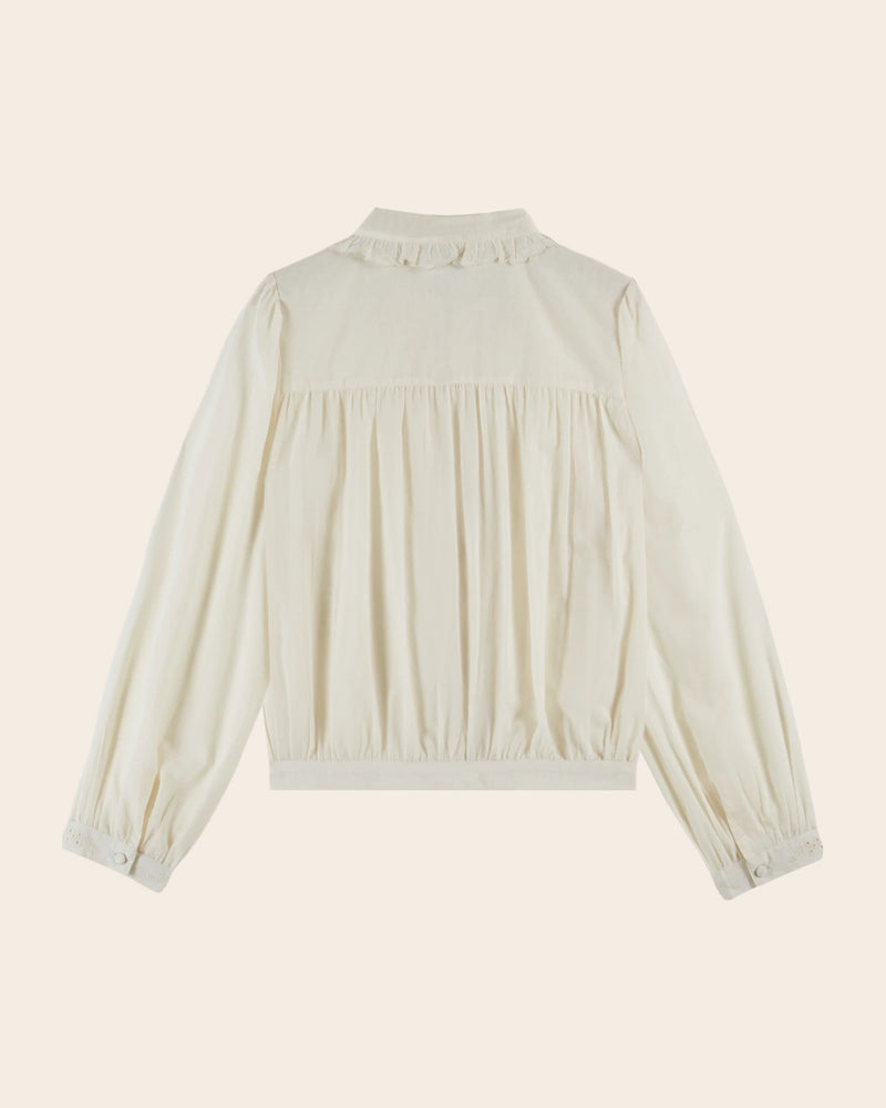 EMILE & IDA Charline embroidered vintage blouse - Cream