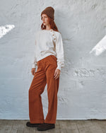 EMILE & IDA Cherry english embroidery sweatshirt - Cream