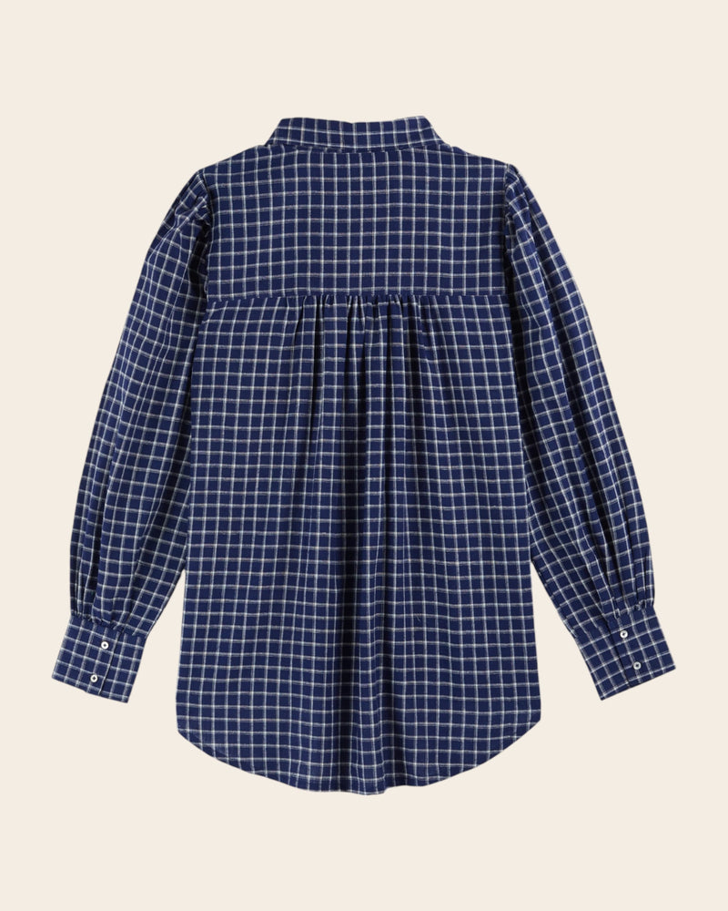 EMILE & IDA Clarance khadi checks shirt - Gramercy
