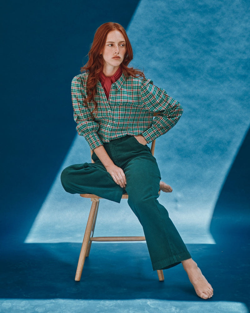 EMILE & IDA Clarance khadi checks shirt - Tartan