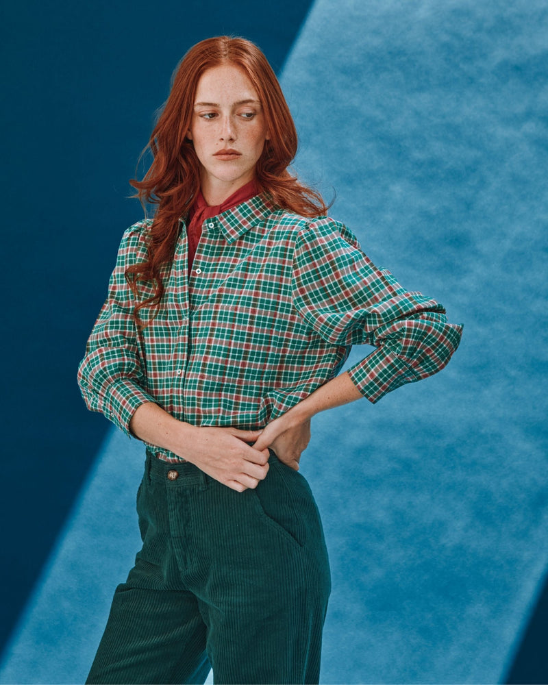 EMILE & IDA Clarance khadi checks shirt - Tartan