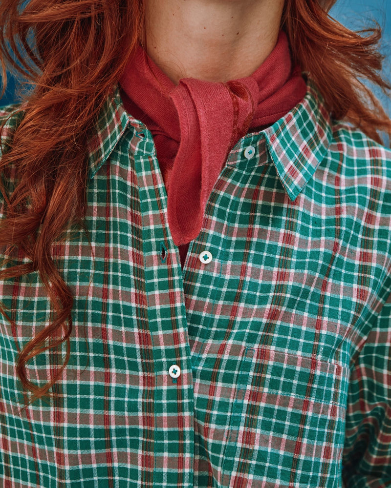 EMILE & IDA Clarance khadi checks shirt - Tartan