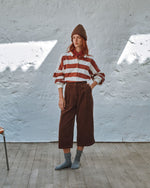 EMILE & IDA Clement striped sweatshirt - Ecru/Brick