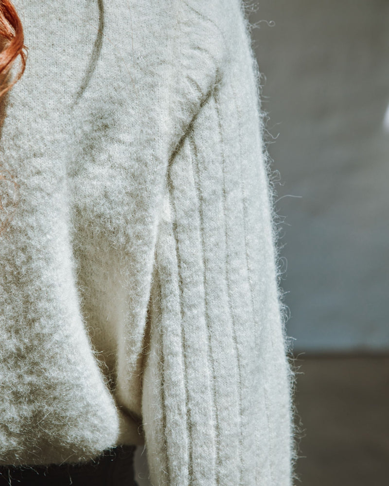 EMILE & IDA Cold Irish twist pullover - Cream