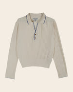EMILE & IDA Cyrano pointelle polo - Cream