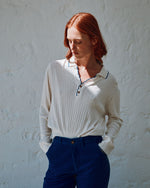 EMILE & IDA Cyrano pointelle polo - Cream