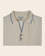 EMILE & IDA Cyrano pointelle polo - Cream